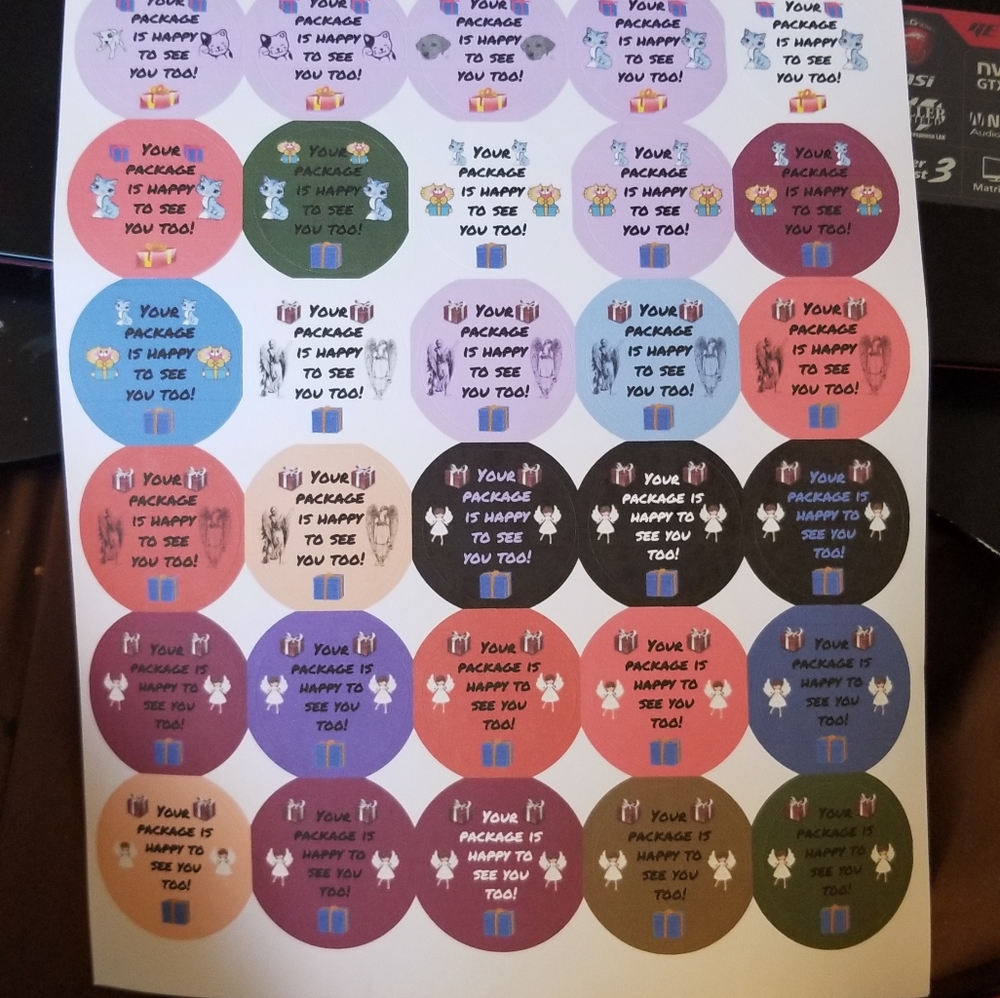 90 Labels Your Pkg is Happy to See You Too